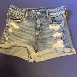 High waist denim shorts